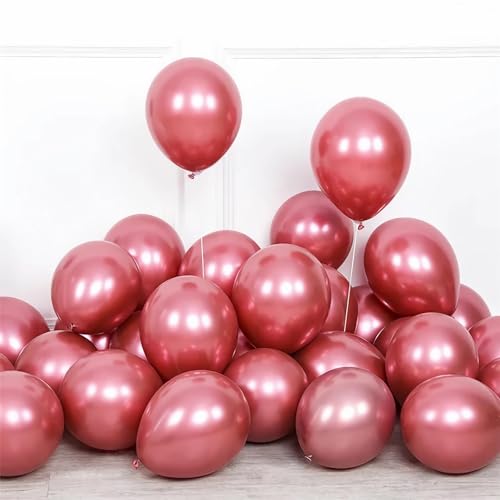 Luftballons Rot,100 Stück 12zoll/30cm Metallic Luftballons Geburtstag Für Geburtstag Hochzeit Party Deko von shixpiov