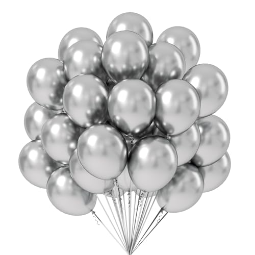 luftballons metallic Silber 100 Stück, 12zoll/30cm Helium Luftballons Geburtstag, Helium Ballons Geburtstag, Regenbogen Luftballons Für Geburtstagsdeko, Luftballons Hochzeit luftballons metallic Silber 100 Stück, 12zoll/30cm Helium Luftballons Geburtstag, Helium Ballons Geburtstag, Regenbogen Luftballons Für Geburtstagsdeko, Luftballons Hochzeit von shixpiov
