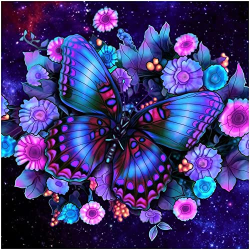 shixpiov Diamond Painting tiere Schmetterlinge, 5D Diamant Painting Butterfly Bilder,Full Drill Diamant Malerei Kits als Geschenk und Haus Wand Deko 30x30cm von shixpiov