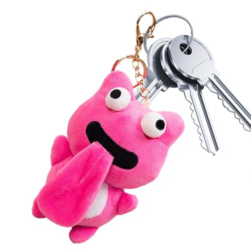 shizuku Magnet-Plüsch-Schlüsselanhänger, Tiermagnet-Spielzeug,Magnetisches Spielzeug Lustiger Froschzungen-Schlüsselanhänger Plüsch - Niedliche Accessoires, Schultaschenanhänger, Partyzubehör für von shizuku