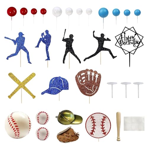 Baseball-Kuchendekoration, Baseball-Ornament, Kinder-Baseball-Kuchenaufsatz, Happy Birthday-Kuchenaufsatz mit Baseball-Thema, Sport-Kuchenzubehör für Kindergeburtstag Baseball-Kuchendekoration, Baseball-Ornament, Kinder-Baseball-Kuchenaufsatz, Happy Birthday-Kuchenaufsatz mit Baseball-Thema, Sport-Kuchenzubehör für Kindergeburtstag von shjxi