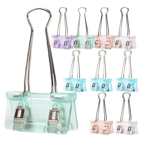Binder-Clips, Foldback-Clips, kleine Binder-Clips, verschleißfeste Büroklammern, Mehrzweck-Büroklammern, faltbare Binder-Clips Set, dekorative Binder-Clips für Lehrer, Studenten von shjxi