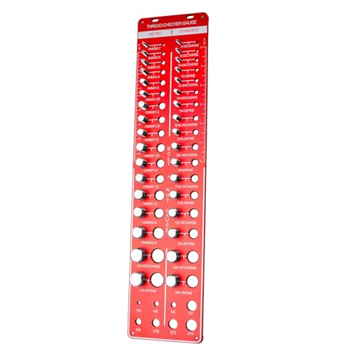 Bolt Measuring Tool, Thread Checker Gauge, 34-Hole Screw Identifier, Wear-Resistant Size Tester, Portable Self Made Equipment, Ideal for Craft Projects, Garage Work, Professional Maintenance Bolt Measuring Tool, Thread Checker Gauge, 34-Hole Screw Identifier, Wear-Resistant Size Tester, Portable Self Made Equipment, Ideal for Craft Projects, Garage Work, Professional Maintenance von shjxi