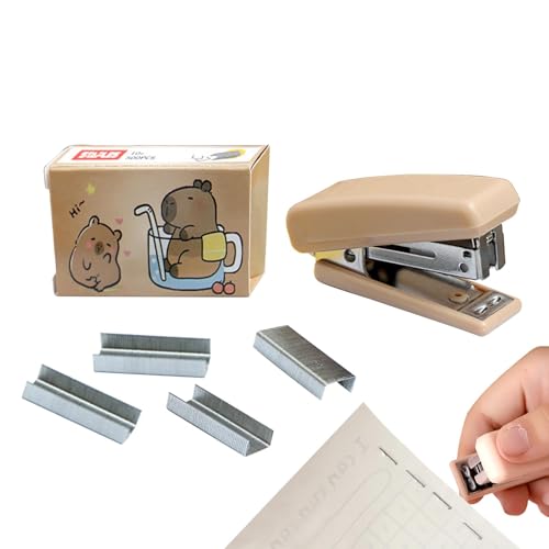 Capybara Desktop-Hefter, niedlicher Cartoon-Hefter, Capybara Schulhefter, tragbarer Hefter für Kinder, Schule, Büro und Arbeitsplatz, Capybara Heftgerät für Kinder Capybara Desktop-Hefter, niedlicher Cartoon-Hefter, Capybara Schulhefter, tragbarer Hefter für Kinder, Schule, Büro und Arbeitsplatz, Capybara Heftgerät für Kinder von shjxi