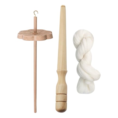 Drop Spindel drehbar, Top Whorl Garn Spinner Rad, Holz Handwerk Werkzeug Weben, Stricken und Häkelprojekte, leichtes Design, hervorragend für Hobbyisten und Bastler von shjxi