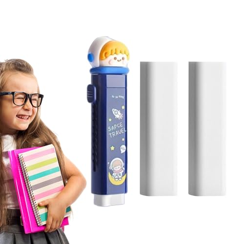 Gleit-Radiergummis, 4 niedliche einziehbare Radiergummis, Gleit-Radiergummis für Kinder mit 4 austauschbaren Gummikern, geeignet für Kindergeschenke und von shjxi