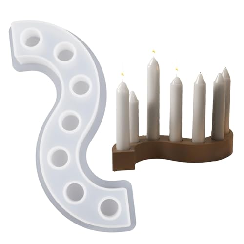 Harz-Kerzenhalter-Form | Silikon-Kerzenform | S-förmige Kerzenständer-Silikonformen | Antihaft-Gussform für DIY-Epoxidharz-Gussformen für Kerzen, Kerzenständerform von shjxi