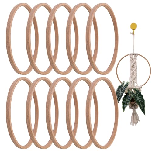 Makramee-Reifen, runder Stickring, Bastelzubehör, vielseitige Dekorationsprojekte für Zuhause, Studio, Reisen, Hochzeit, Partyzubehör, 9,4 cm Makramee-Reifen, runder Stickring, Bastelzubehör, vielseitige Dekorationsprojekte für Zuhause, Studio, Reisen, Hochzeit, Partyzubehör, 9,4 cm von shjxi