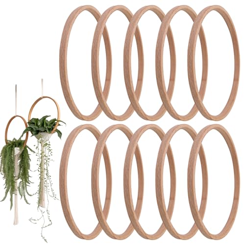 Makramee-Reifen, runder Stickring, Bastelzubehör, vielseitige Dekorationsprojekte für Zuhause, Studio, Reisen, Hochzeit, Partyzubehör, 9,4 cm Makramee-Reifen, runder Stickring, Bastelzubehör, vielseitige Dekorationsprojekte für Zuhause, Studio, Reisen, Hochzeit, Partyzubehör, 9,4 cm von shjxi