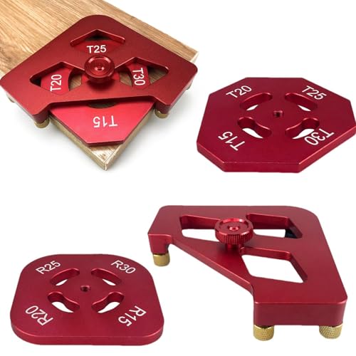 Runde Eckradius-Schablonen für Holzbearbeitung, 3 x runde Eckradius-Schablonen-Set aus Aluminiumlegierung, Oberfräsenzubehör und Eckfräsanleitung für Holzbearbeitungsprojekte, Rot Runde Eckradius-Schablonen für Holzbearbeitung, 3 x runde Eckradius-Schablonen-Set aus Aluminiumlegierung, Oberfräsenzubehör und Eckfräsanleitung für Holzbearbeitungsprojekte, Rot von shjxi