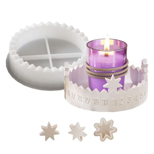 Silikonform Für Gießharz - Christmas Adventskalender Form Für Weihnachtskerzenständer | Einfache Entnahme Wiederverwendbare Gussformen 2 Stück Für Zement Gips Beton Kunst Handwerk Silikonform Für Gießharz - Christmas Adventskalender Form Für Weihnachtskerzenständer | Einfache Entnahme Wiederverwendbare Gussformen 2 Stück Für Zement Gips Beton Kunst Handwerk von shjxi