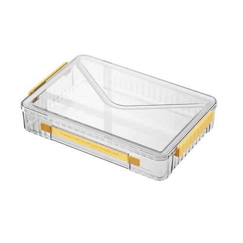 shjxi Aktenaufbewahrungsbox, transparente Aktenbox, Aktenbox, Projektkoffer mit Deckel, stapelbare Dokumentenbox, Sammelalbum-Aufbewahrungskoffer, große Kapazität, Briefmappe für Zuhause und Büros von shjxi