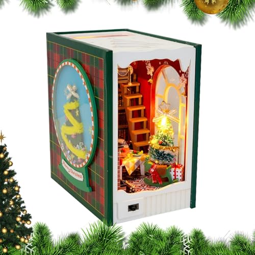 shjxi Bücherregal-Dekoration, Bücherregal-Einsätze, Bücherregal, Kinderzimmer, Wand-Bücherregal, 3D-Miniatur-Buchecke mit LED-Licht, einzigartiger Miniatur-Bibliothekseinsatz für Heimdekoration und shjxi Bücherregal-Dekoration, Bücherregal-Einsätze, Bücherregal, Kinderzimmer, Wand-Bücherregal, 3D-Miniatur-Buchecke mit LED-Licht, einzigartiger Miniatur-Bibliothekseinsatz für Heimdekoration und von shjxi