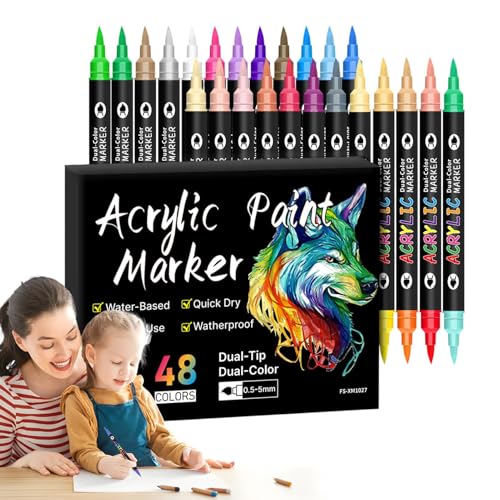 shjxi Double-Ended Art Marker Set, Multi Color Creative Drawing Pens, Fine and Broad Tip Design, Tip Coloring Tools for Artists, Students, Sketching, Journaling, 60 Pack shjxi Double-Ended Art Marker Set, Multi Color Creative Drawing Pens, Fine and Broad Tip Design, Tip Coloring Tools for Artists, Students, Sketching, Journaling, 60 Pack von shjxi