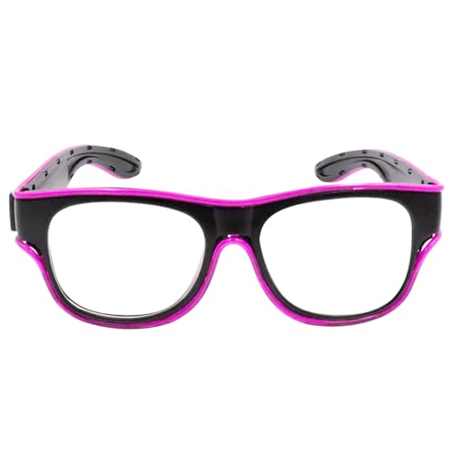 shjxi Glow Glasses, Light Sunglasses, LED Luminous Eyewear Party Props, Neon Flashing Costume Shades, Glow Accessories with Battery Power, Festival Wear for Kids Adults Dance Cosplay von shjxi