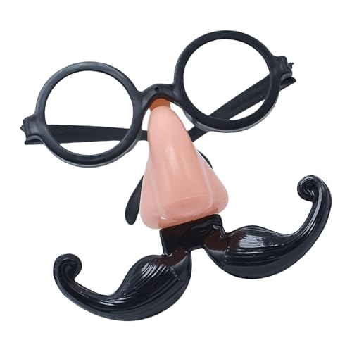 shjxi Lustige Nasenbrille | Maskerade Nasenbrille | Bühnenrequisiten Lustige Nasenbrille | Neuheit Nasenbrille Neuheit Brillen Silly Comedy Brille Übergroße Komödie Brille mit rotem lustigem Gesicht von shjxi