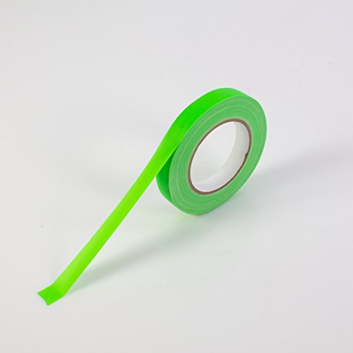 Gaffa Tape neongrün uv-aktiv, 19mm x 25m, wasserabweisend - Gewebeklebeband / Gaffer Klebeband - showking von showking