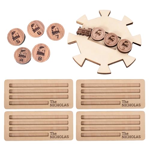 shpuuyy Dominos Halter Set,Holz Dominos Ständer Und Ablage Set - Deko Für Zuhause, Reise Unterhaltung Familienfeiern Partys Spielezubehör von shpuuyy
