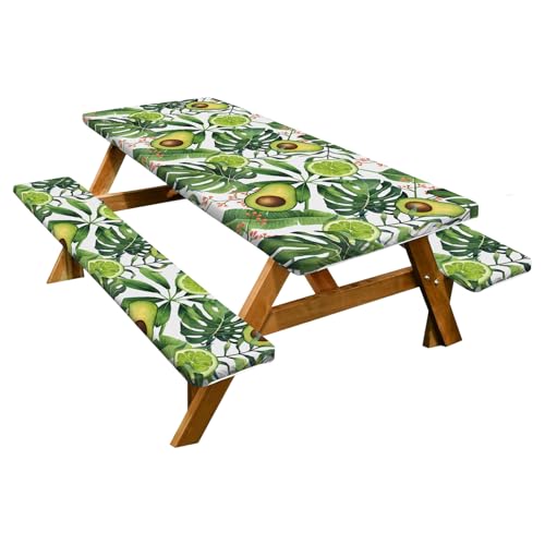 shuhauk Picknick-Tischdecke, rechteckig, wasserdicht, winddicht, für Terrasse, elastische Auto-Reiseausrüstung mit Avocado-Muster, für Fahrzeug und Reisen, 1,8 m shuhauk Picknick-Tischdecke, rechteckig, wasserdicht, winddicht, für Terrasse, elastische Auto-Reiseausrüstung mit Avocado-Muster, für Fahrzeug und Reisen, 1,8 m von shuhauk