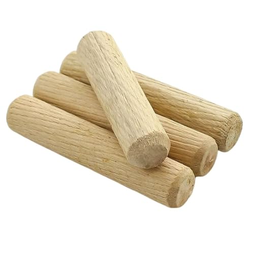10 STÜCKE 10/20/50/100 Stücke M6 M8 M10 M12 Holzdübel Schrank Schublade Runde Geriffelte Holz Handwerk Dübelstifte Stangen Set Möbelbeschlag(M6x40) von shundeed