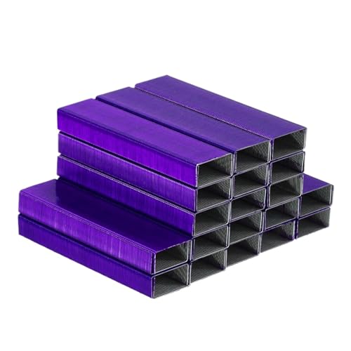 4000 Stück/4er-Pack Metallklammern For Hefter 26/6 Standard-Heftklammern Mit 1/4 Zoll Länge, Staufrei, Lila, For Büro, Schule, Bindezubehör 4000 Stück/4er-Pack Metallklammern For Hefter 26/6 Standard-Heftklammern Mit 1/4 Zoll Länge, Staufrei, Lila, For Büro, Schule, Bindezubehör von shundeed