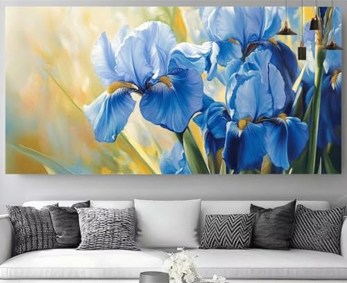 Blume Diamond Painting Abstrakt Diamond Painting Erwachsene Bastelset, 5D Crystal Art Kreuzstich Strass Stickereipuzzl, Diy Kinder Daiments Malerei Volldiamant Leinwand für Geschenke 80x240cm M-Y341 von shuoguoo