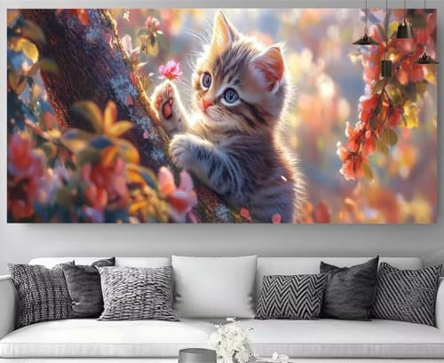 Blume Diamond Painting Katze Diamond Painting Erwachsene Bastelset, 5D Crystal Art Kreuzstich Strass Stickereipuzzl, Diy Kinder Daiments Malerei Volldiamant Leinwand für Geschenke 40x80cm M-Y403 Blume Diamond Painting Katze Diamond Painting Erwachsene Bastelset, 5D Crystal Art Kreuzstich Strass Stickereipuzzl, Diy Kinder Daiments Malerei Volldiamant Leinwand für Geschenke 40x80cm M-Y403 von shuoguoo