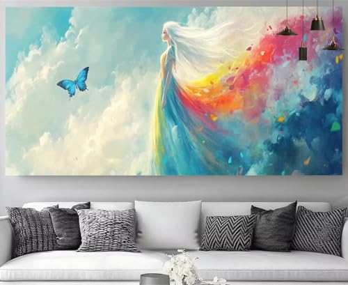 Schmetterling Diamond Painting Abstrakt Diamond Painting Erwachsene Bastelset, 5D Crystal Art Kreuzstich Strass Stickereipuzzl, Diy Kinder Daiments Malerei Volldiamant Leinwand Gift 100x200cm M-Y297 von shuoguoo
