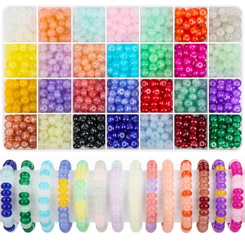 shynek Rondelle-Perlen zur Schmuckherstellung, Glasabakusperlen, Abstandshalter für Armbänder, Schmuckherstellung und Bastelarbeiten, 5 x 8 mm, 1120 Stück shynek Rondelle-Perlen zur Schmuckherstellung, Glasabakusperlen, Abstandshalter für Armbänder, Schmuckherstellung und Bastelarbeiten, 5 x 8 mm, 1120 Stück von shynek