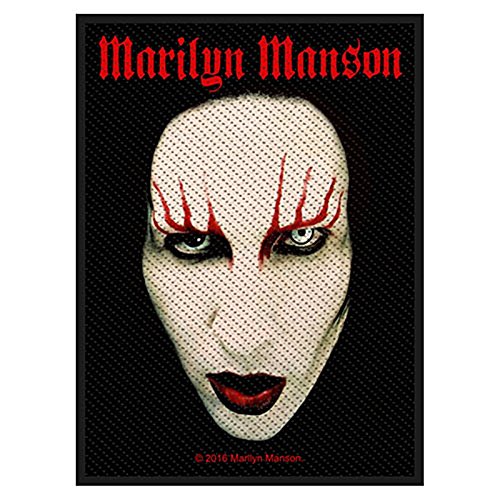 Signs-unique Marilyn Manson Face Aufnäher, 100 mm x 50 mm von signs-unique