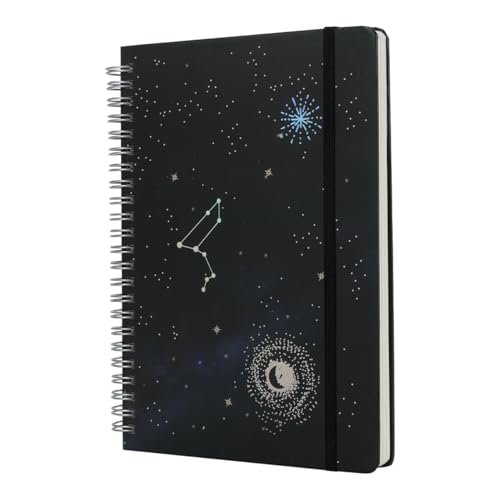 SIIXU Sternenhimmel Hardcover Spiral Journal zum Schreiben - liniertes A5 Notizbuch mit Gummiband, 160 Seiten für Frauen & Männer SIIXU Sternenhimmel Hardcover Spiral Journal zum Schreiben - liniertes A5 Notizbuch mit Gummiband, 160 Seiten für Frauen & Männer von siixu