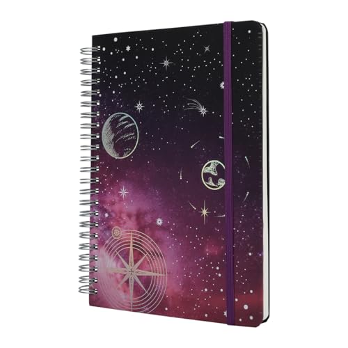 SIIXU Weltraum Themed Hardcover Spiral Journal & Notizbuch A5 - liniert für Schreiben, Arbeit, Schule, 160 Seiten mit Gummiband für Frauen & Männer SIIXU Weltraum Themed Hardcover Spiral Journal & Notizbuch A5 - liniert für Schreiben, Arbeit, Schule, 160 Seiten mit Gummiband für Frauen & Männer von siixu