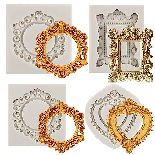 Sijiangmold Bilderrahmen Silikonform Fotorahmen Fondant Formen Barock Stil Schnörkel Schnörkel Rahmen Form für Cupcake Topper Kuchen Dekorieren Süßigkeiten Schokolade Gummi Paste Polymer Clay Set von Sijiangmold Bilderrahmen Silikonform Fotorahmen Fondant Formen Barock Stil Schnörkel Schnörkel Rahmen Form für Cupcake Topper Kuchen Dekorieren Süßigkeiten Schokolade Gummi Paste Polymer Clay Set von von sijiangmold
