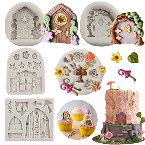 Sijiangmold Verzauberte Vintage-Feengarten-Zwerg für Zuhause, Tür, Silikon, Blumen, Blätter, Fondant, Form für Kuchendekoration, Schokolade, Süßigkeiten, Cupcake-Topper, Polymer-Ton, 4 Stück Sijiangmold Verzauberte Vintage-Feengarten-Zwerg für Zuhause, Tür, Silikon, Blumen, Blätter, Fondant, Form für Kuchendekoration, Schokolade, Süßigkeiten, Cupcake-Topper, Polymer-Ton, 4 Stück von sijiangmold