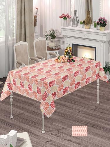 silichee Stofftischdecke, 152,4 x 213,3 cm, Vintage-Kunstmuster, geometrischer dekorativer Blumenhintergrund für den Innen- und Außenbereich, Esstischabdeckung von silichee