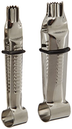 Silikomart | Set 2 Pinzetten Wonder Crimper für Tortendekorationen, Regelmäßiges Design Sechs Sterne, Material Edelstahl, Maße 17 mm - 12 mm, Made in Italy von silikomart