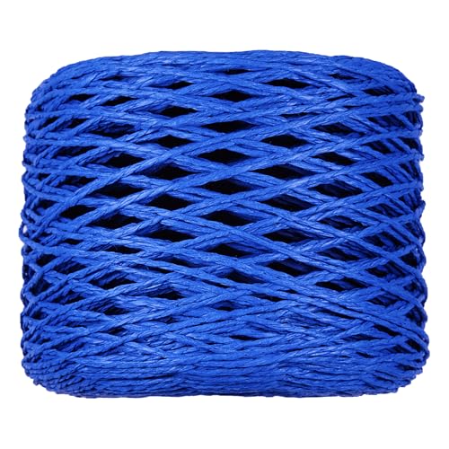 Bast-Bastband, 2 mm x 218 m, Bastgarn, Garn für Geschenkverpackungen, Papierband zum Basteln, Weben, Hüte, Taschen, Stricken, Häkeln, Bastelprojekte, Königsblau von silllule