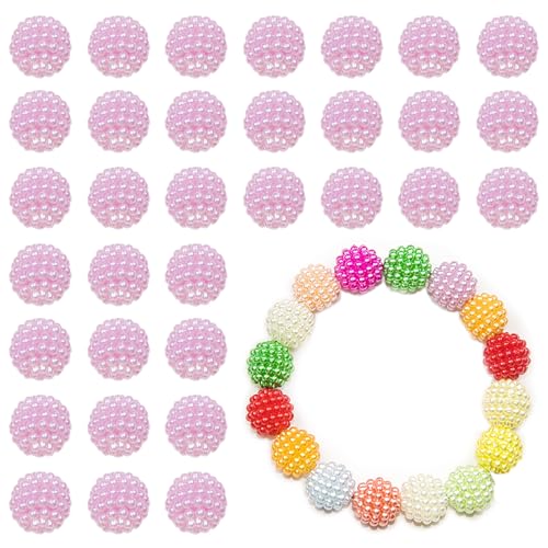 Bayberry runde Perlen, 12 mm, Acryl-Imitationsperlen für Schmuckherstellung, lose Perlen für Armband, Halskette, Ohrringe, DIY, Kunstprojekte, Heimdekoration, Hellviolett, 200 Stück von silllule