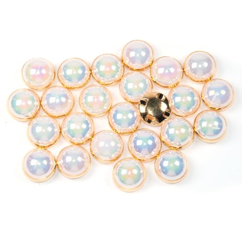 Perlen-Strasssteine zum Aufnähen, 12 mm, Krallenperlenverzierung, halbrunde Perlen zum Basteln, für Schmuck, Handwerk, Kleidung, Taschen, Schuhe, 200 Stück von silllule