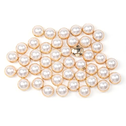 Perlen-Strasssteine zum Aufnähen zum Basteln, 8 mm, Krallenperlenverzierung, halbrunde Perlen zum Basteln, für Schmuck, Handwerk, Kleidung, Taschen, Schuhe, Weiß (Goldklaue), 200 Stück von silllule