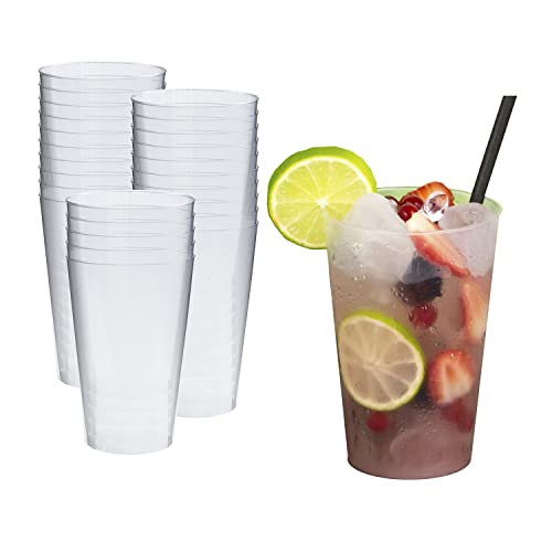 silverkitchen 25x Party Becher 300ml - Wiederverwendbare Trinkbecher aus Hartplastik, Plastikbecher Cocktail Set, Mehrwegbecher 0,3 l Made In Germany von silverkitchen