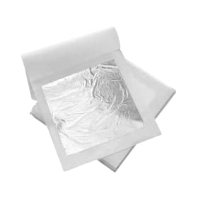 Lebensmittelqualität Original Pure 999/1000 Blattsilber, 110mm x 110mm, 10 Stück Lebensmittelqualität Original Pure 999/1000 Blattsilber, 110mm x 110mm, 10 Stück von sim gold leaf