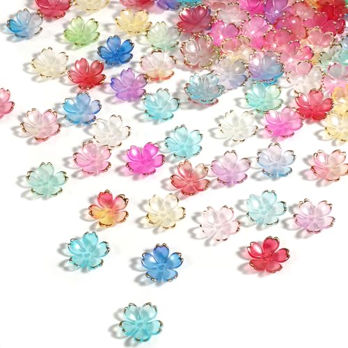 simarro 100 Stück Kirschblüten Acryl Blumenperlen, Gradientenfarbe Blumen-Abstandsperlen Mini-Blumenperlen für Armbänder 5-Blütenblatt Farbverlaufs Perlen für Schmuckherstellung Basteln simarro 100 Stück Kirschblüten Acryl Blumenperlen, Gradientenfarbe Blumen-Abstandsperlen Mini-Blumenperlen für Armbänder 5-Blütenblatt Farbverlaufs Perlen für Schmuckherstellung Basteln von simarro