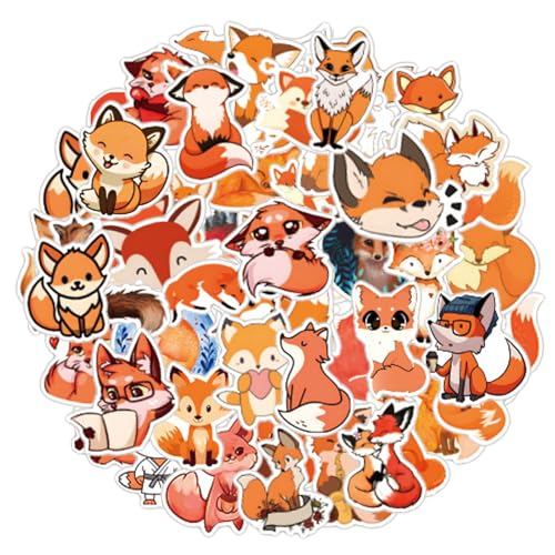 simarro 60 Stück Füchse Aufkleber Fox Sticker, Niedliche Tiere Sticker Wiederverwendbar Fox Sticker Set für Kinder Niedlich Deko Vinyl Fuchs Aufkleber für Laptop Scrapbook Skateboard Auto Gepäck simarro 60 Stück Füchse Aufkleber Fox Sticker, Niedliche Tiere Sticker Wiederverwendbar Fox Sticker Set für Kinder Niedlich Deko Vinyl Fuchs Aufkleber für Laptop Scrapbook Skateboard Auto Gepäck von simarro