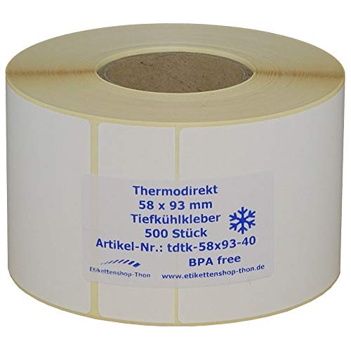 5.000 Thermoetiketten für Bizerba - Tiefkühlkleber - 58 x 93 mm - BPA frei - permanent haftend 5.000 Thermoetiketten für Bizerba - Tiefkühlkleber - 58 x 93 mm - BPA frei - permanent haftend von simhoa