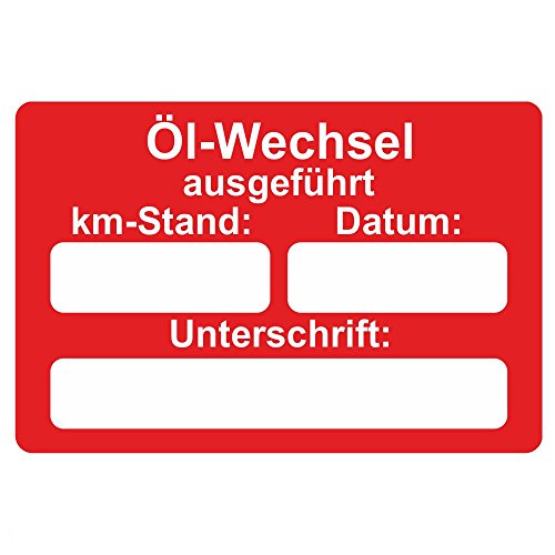 KFZ Serviceaufkleber / Inspektionsaufkleber 60 x 40 mm - 250 Stück - verschiedene Varianten (Öl-Wechsel) von simhoa