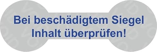 VOID Sicherheitsetiketten "Bei beschädigtem Siegel Inhalt prüfen!" auf Rolle - 60 x 20 mm (Blau - 100 Stück) von Etikettenshop Thon