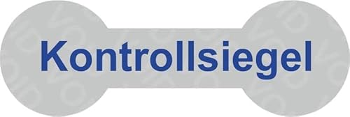 VOID Sicherheitsetiketten "Kontrollsiegel" auf Rolle - 60 x 20 mm (Blau - 100 Stück) von simhoa