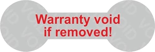 VOID Sicherheitsetiketten "Warranty void if removed!" auf Rolle - 60 x 20 mm (Rot - 100 Stück) von simhoa