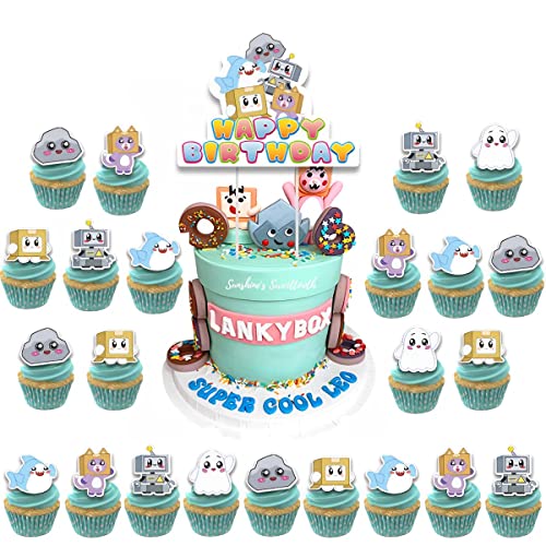 Cake Topper 25pcs Kuchen Toppers Cartoon Geburtstagsdeko Thema Kuchen Dekoration Supplies für Kinder Baby Party Geburtstag Party Supplies von simyron